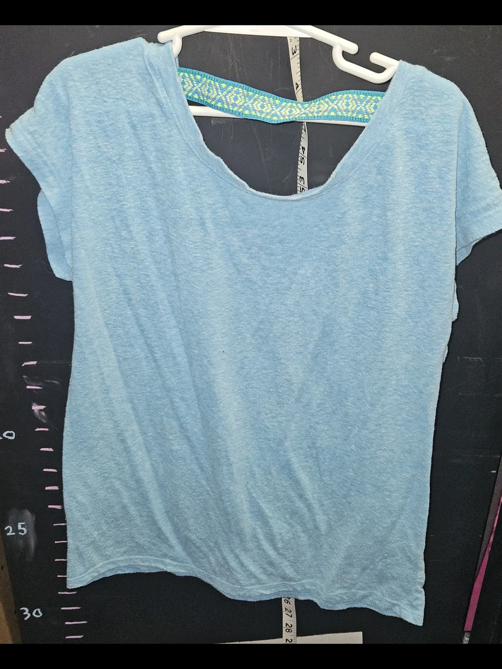 Justice Light Blue Floral Guitar Tee Size 10 Girls